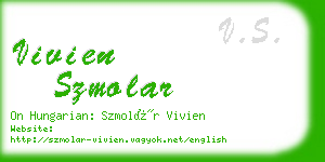 vivien szmolar business card